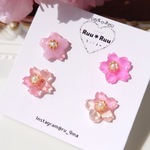 ①さくらピアス　レジン