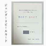 ジェンダーリビールカード 性別発表