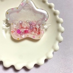 パープルグラデーション✳︎シェイカーキーホルダー 天使の羽根付き ミルキータイプ
