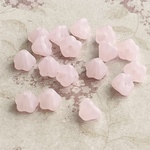 .【4x6㍉ 30個】ミニベルフラワービーズ＊powder pink＊チェコビーズ＊ピンク＊桜＊ミルキー＊オパール＊花