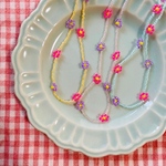 【子ども用】お花のビーズネックレス