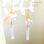 ✨再販7✨パステルフラワーの風鈴ピアス／イヤリング