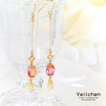 春夏◆春色ガラスのハニーランタンピアス（イヤリング）