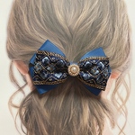 【再再販】インド刺繍リボン✲*ﾟバレッタ・ヘアクリップ・キークリップ