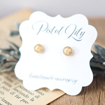 No.43798 お花 フラワー ボタニカル 小ぶり シンプル 樹脂ピアス made by PISTOL LILY