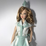 1/6ドールサイズのアメリカンダイナーユニフォームセット　イエロー