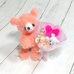 大きなちびくまちゃんとハートのちびくまブーケ