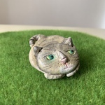 ねこブローチ　サバトラ