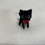 小さなオッドアイ黒猫ちゃん　モールアート　モールベア 