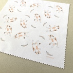 三毛猫柄のメガネ拭き(白)