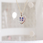 vintage little rose pendant * heart 春色 flower ペンダント