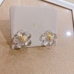 パステルフラワーのピアス