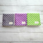 名入れ可＊レトロドット＊オーガニックコットン6重ガーゼハンカチ