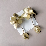 【pierce ❁︎ earring 】紫陽花 ゴールドフラワー×揺れる蕾 《入園入学式 お呼ばれ ブライダル 結婚式 パーティー 上品 おしゃれ 》