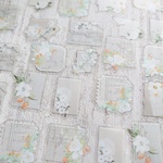 flower コラージュ素材  シール【S1319】White