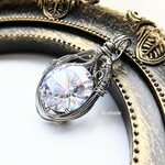 4月石【アクセ選択】大粒キュービックジルコニア・金属アレルギー対応品/ネックレス・バッグチャーム（キーホルダー類）4月誕生石【El-Shade】