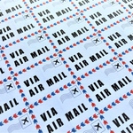 シンプル　AIR MAIL シール