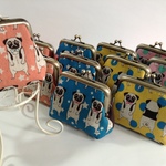 ご依頼品☆パグ４色がまぐち財布（普通サイズ）×３個