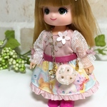 ミキちゃんマキちゃん/お花がポイントのポシェット♪ミキマキちゃんサイズ♪♡お花といっしょポシェット