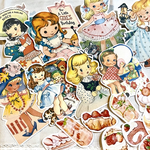 ❤️再販✖️5❤️今なら選べるおまけ付き❤️20枚❤️レトロガール＆可愛いストロベリースイーツ❤️ダイカットいろいろセット