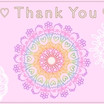 曼荼羅Thank you カード（封筒1枚のおまけ付き）