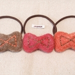 wool&alpaca small ribbon ヘアゴム