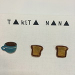 食パンとコーヒーのピアス