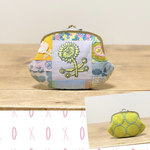 1点のみ　ミナペルホネンhandmade パッチワーク　親子がま口ポーチ