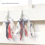 【再販】White Denim Dream catcher earrings