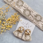 🕊再販🕊last1［受注製作］アンティーク調インド刺繍ピアス/イヤリング◆