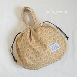 2way★巾着バッグ  ミニトート   持ち手付き巾着  北欧柄 YL