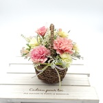 アーティフィシャルバスケットフラワー「ピンクカーネーション」