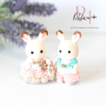 シルバニアファミリー　シルバニア　服　ドレス　♡ピンク　ラメ♡ あかちゃんドレス