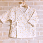 ベビーふんわり短肌着✳︎ダブルガーゼ✳︎ちびライオンちゃん白
