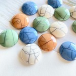 14pcs★cabochon・round crack（アクリルカボション)