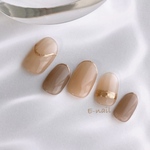 上品　beige × grege 𓂃𓈒𓏸       ネイルチップ  ベージュ　大人ネイル　大人可愛い　ミラー　オフィス　nail ブライダル　ウェディング
