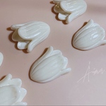 【2.3×1.9】miniTULIPcabochon【WHITE】