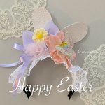 Happy Easterボンネットカチューシャ(パープル)♡春♡イースター♡犬猫用アクセサリー♡ペット用アクセサリー♡カチューシャ♡トリミング♡撮影用♡おうち撮影