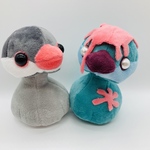 【 shirokuma-56様専用】白文鳥&桜文鳥2羽ぬいぐるみ*202200402