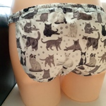 ブロード生地使用【ネコチャンの集会】浅ばき、深ばき、S〜3Lサイズ、ふんどしパンツ  フンパン フンテイ  リンパよけショーツ 下着 普段ばき  mameパンティ