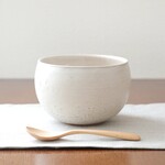 白マット釉のボウル ＊ Lサイズ ＊ スープやシチューなどに