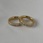 ステンレス ジルコニア リング アレルギー対応　18k gold