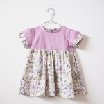80～130㎝ 袖フリルワンピース ＊ 子供服＊ キッズ＊ 受注製作  出産祝い