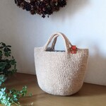 オーダー主様専用　麻ひもバッグ　ブロックチェックの内布