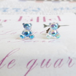 【再販】　ヴィンテージカボション　テディベア　ポストピアス