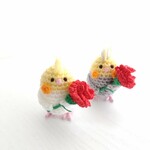 【受注制作】オカメインコのあみぐるみ母の日ver.