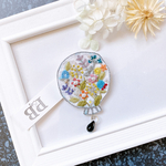 1点物【新作】風船と花束  ビーズ刺繍ブローチ