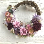  * Helichrysum × rose * wreath * ギフト　プリザーブドフラワーリース　プリザーブドフラワー　　　　