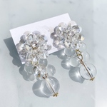 花嫁様にも🥰クリア×クリア🥰キラッキラのクリアピアス、イヤリング