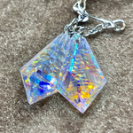 🌈ダイクロレインボーガラスミニピアス🌈